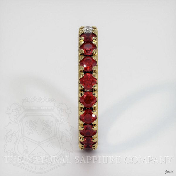 18K Yellow Gold Ruby and Diamond Eternity Wedding Band