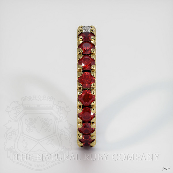 18K Yellow Gold Ruby and Diamond Eternity Wedding Band
