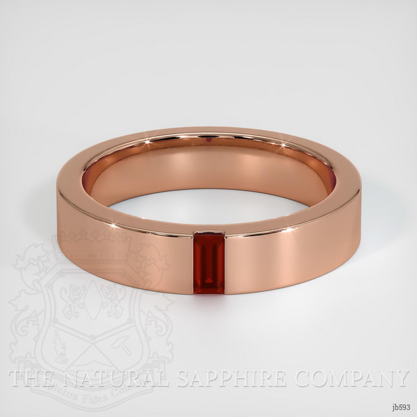 14K Rose Gold Ruby Men's Wedding Band