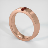 14K Rose Gold Ruby Men's Wedding Band Image