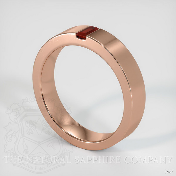 14K Rose Gold Ruby Men's Wedding Band