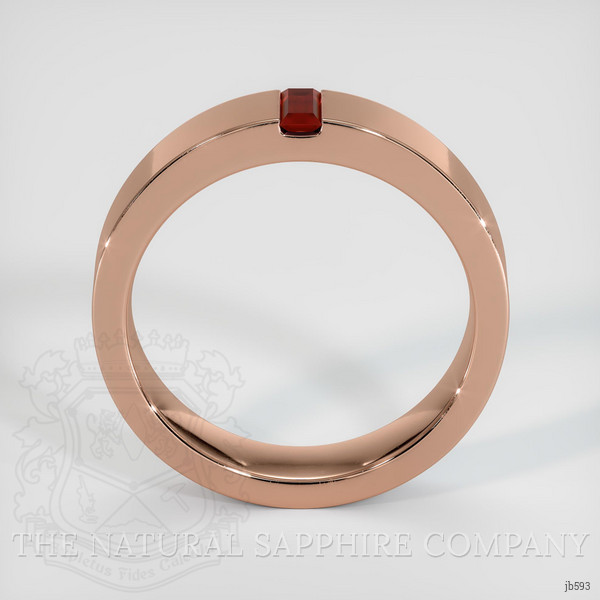 14K Rose Gold Ruby Men's Wedding Band