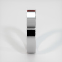 14K White Gold Ruby Men's Wedding Band Image