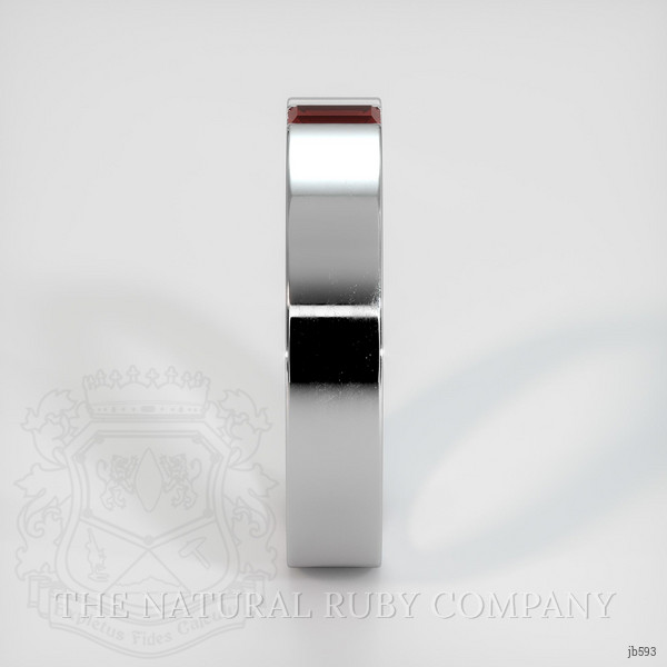 18K White Gold Ruby Men's Wedding Band