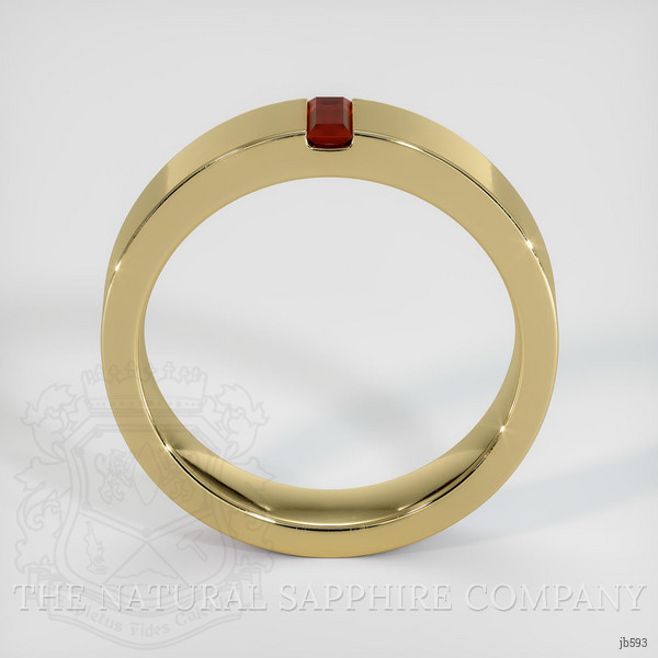 14K Yellow Gold Ruby Men's Wedding Band