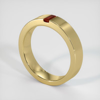 18K Yellow Gold Ruby Men's Wedding Band Image