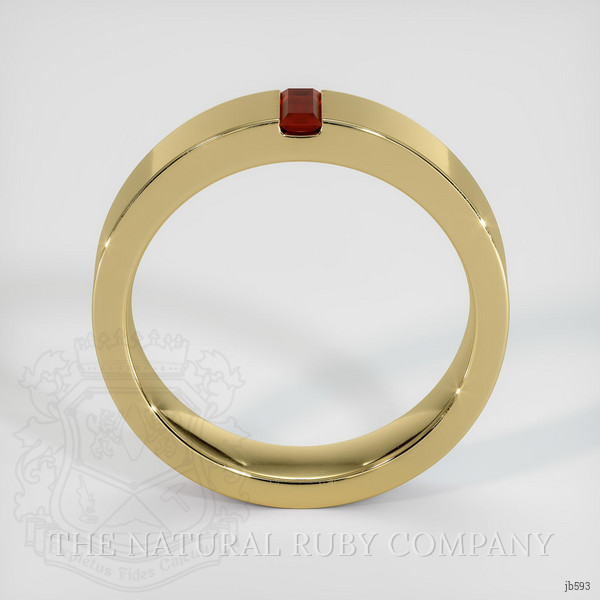 18K Yellow Gold Ruby Men's Wedding Band