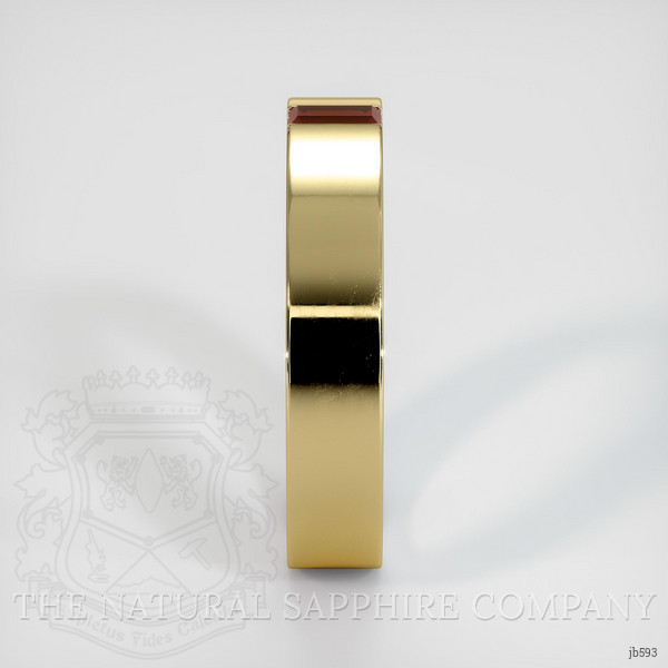 18K Yellow Gold Ruby Men's Wedding Band
