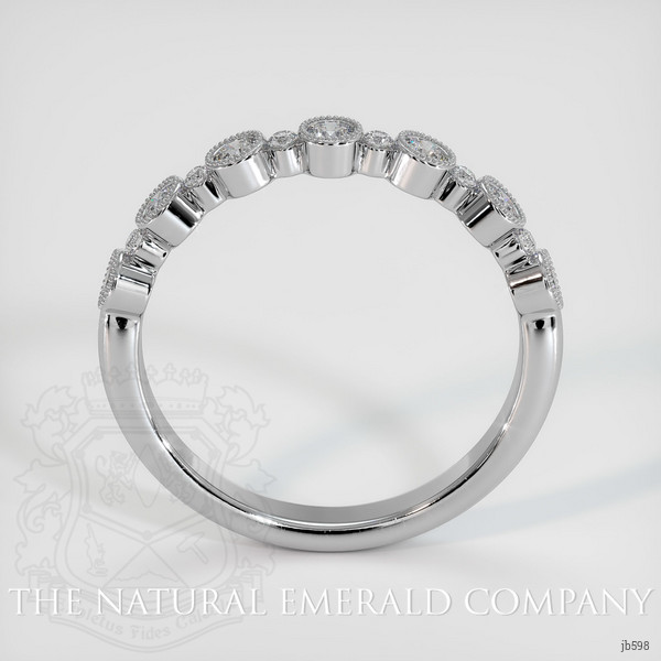 Platinum 950 Diamond and Diamond Antique Style Wedding Band