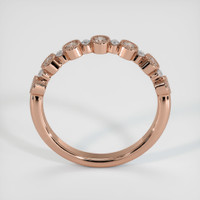 14K Rose Gold Diamond Antique Style Wedding Band Image