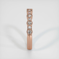 14K Rose Gold Diamond Antique Style Wedding Band Image