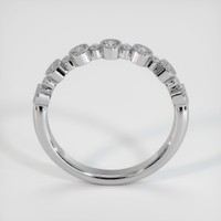 14K White Gold Diamond and Diamond Antique Style Wedding Band Image