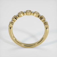 14K Yellow Gold Diamond and Diamond Antique Style Wedding Band Image