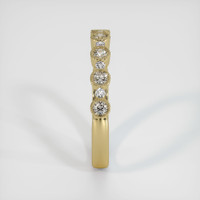 14K Yellow Gold Diamond and Diamond Antique Style Wedding Band Image