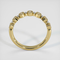 18K Yellow Gold Diamond and Diamond Antique Style Wedding Band Image