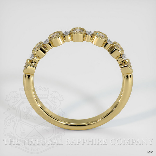 18K Yellow Gold Diamond Antique Style Wedding Band