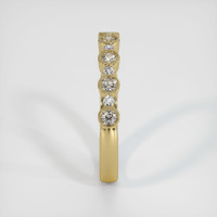 18K Yellow Gold Diamond and Diamond Antique Style Wedding Band Image