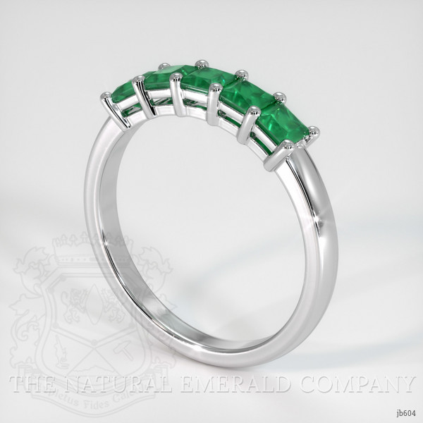 Platinum 950 Emerald Prong Wedding Band