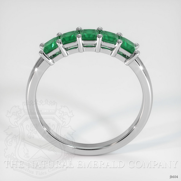 Platinum 950 Emerald Prong Wedding Band