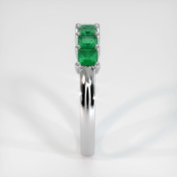Platinum 950 Emerald Prong Wedding Band Image