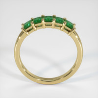 18K Yellow Gold Emerald Prong Wedding Band Image
