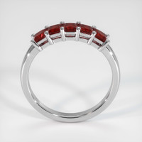 14K White Gold Ruby Prong Wedding Band Image