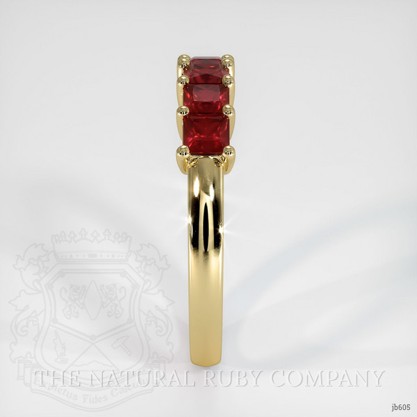 14K Yellow Gold Ruby Prong Wedding Band