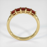 18K Yellow Gold Ruby Prong Wedding Band Image