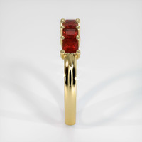 18K Yellow Gold Ruby Prong Wedding Band Image