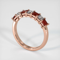 14K Rose Gold Prong Wedding Band Image