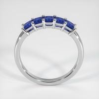 Platinum 950 Blue Sapphire Prong Wedding Band Image