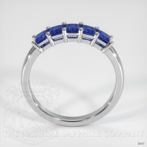 Platinum 950 Blue Sapphire Prong Wedding Band