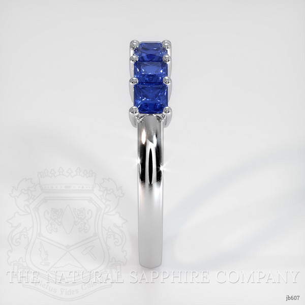 Platinum 950 Blue Sapphire Prong Wedding Band