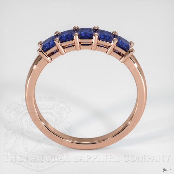 14K Rose Gold Blue Sapphire Prong Wedding Band
