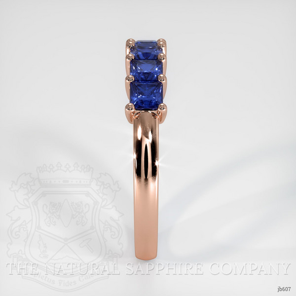14K Rose Gold Blue Sapphire Prong Wedding Band