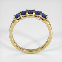 14K Yellow Gold Blue Sapphire Prong Wedding Band Image