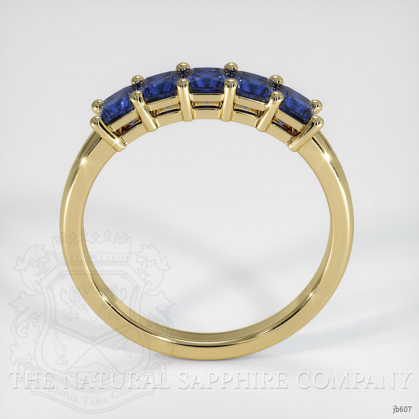 14K Yellow Gold Blue Sapphire Prong Wedding Band