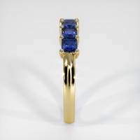 14K Yellow Gold Blue Sapphire Prong Wedding Band Image