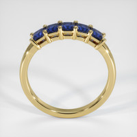 18K Yellow Gold Blue Sapphire Prong Wedding Band Image