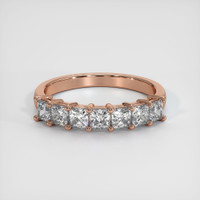 14K Rose Gold Diamond Prong Wedding Band Video