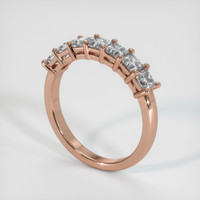 14K Rose Gold Diamond Prong Wedding Band Image