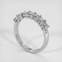 14K White Gold Diamond Prong Wedding Band Image