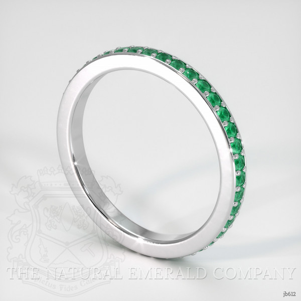 18K White Gold Emerald Eternity Wedding Band
