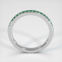 18K White Gold Emerald Eternity Wedding Band Image