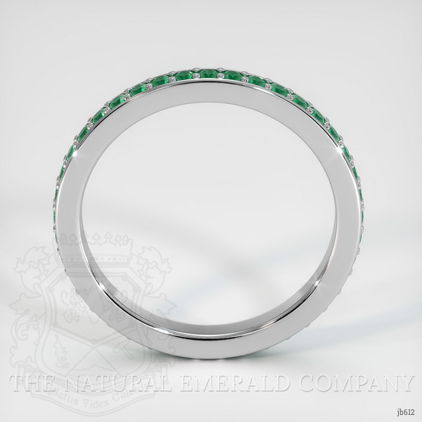 18K White Gold Emerald Eternity Wedding Band
