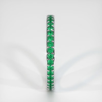 18K White Gold Emerald Eternity Wedding Band Image