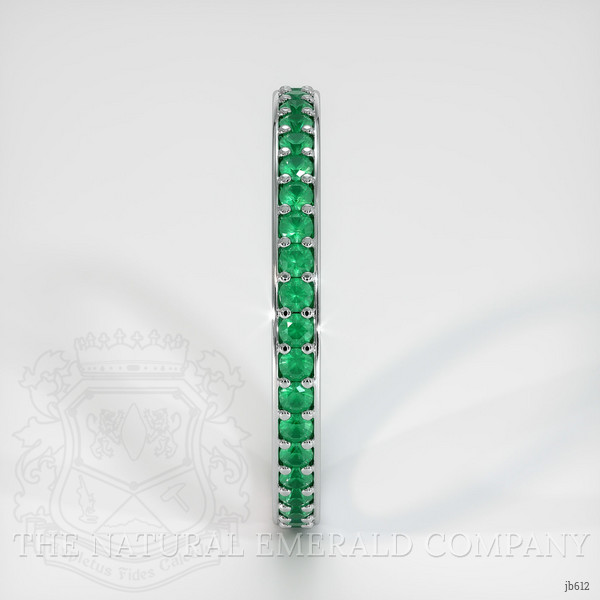18K White Gold Emerald Eternity Wedding Band