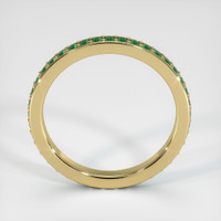 18K Yellow Gold Emerald Eternity Wedding Band Image
