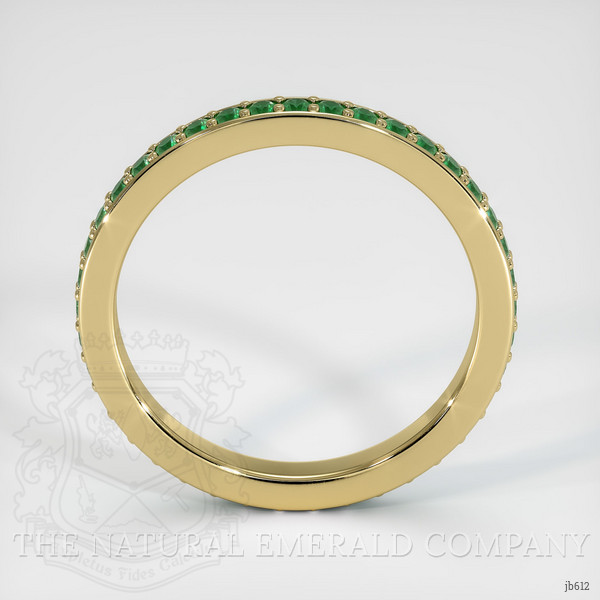 18K Yellow Gold Emerald Eternity Wedding Band