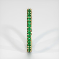 18K Yellow Gold Emerald Eternity Wedding Band Image